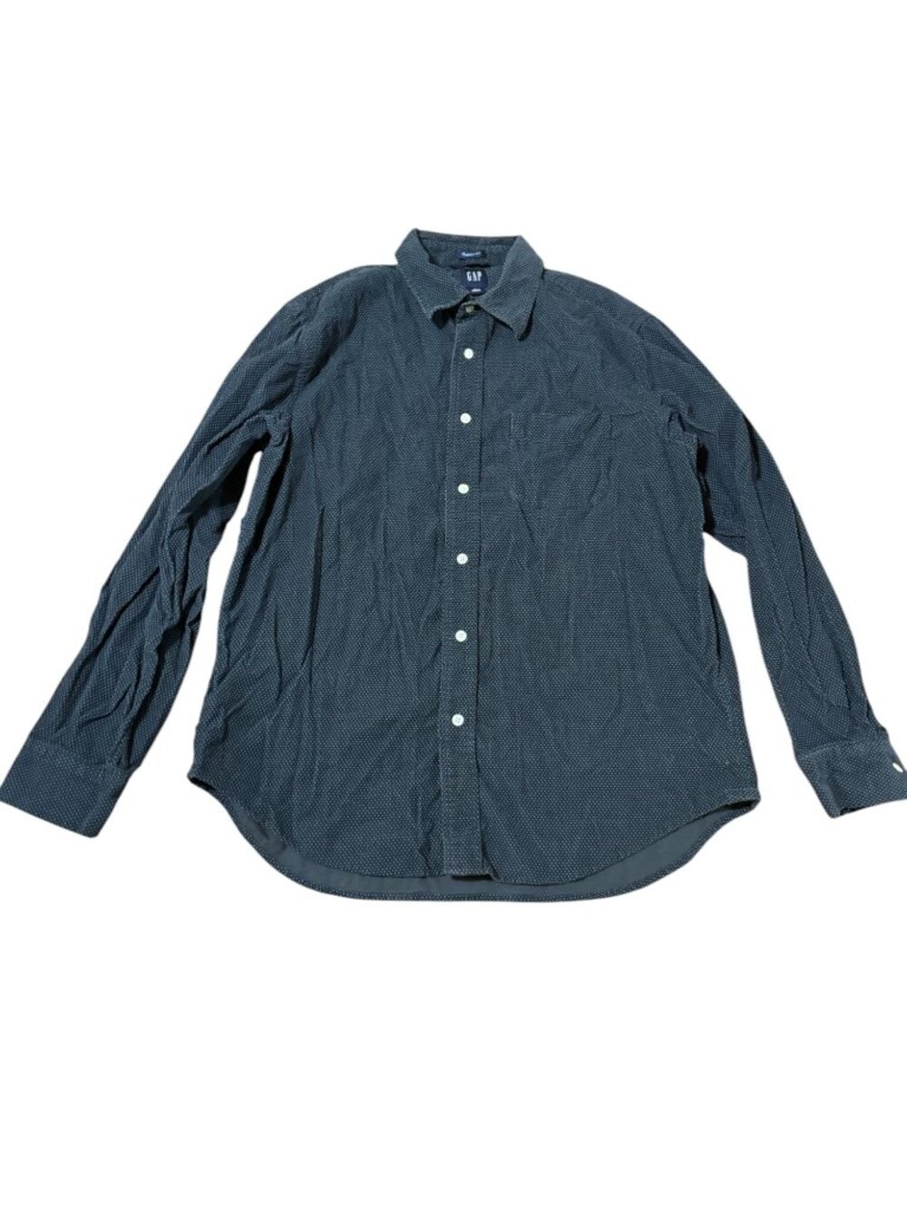 Gap Men's Large Classic Fit Polka Dot Soft Button Up Shirt